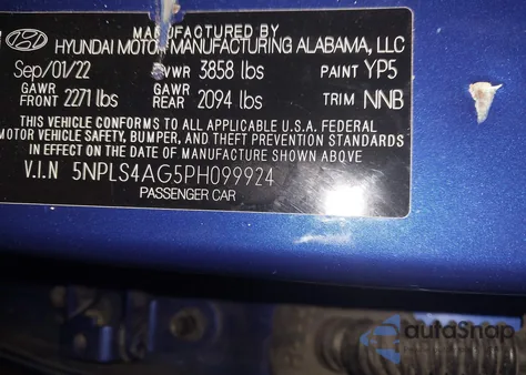 2023 Hyundai Elantra Sel из США, поврежденный, VIN 5NPLS4AG5PH099924